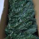 Christmas Garland 9 Ft by 12 Inch Prelit Fraser Fir Xmas Garland with 50 LED Lights 550 Tips, Real Like Lush and Classics Green Style for Indoor Outdoor Home Decoration