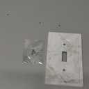 Marble Texture White And Gold Marble Luxury Decorative Light Switch Cover 1 Gang Single Toggle Device Electrical Faceplate Switchplates Decorator Outlet Wall Plate for Bathroom Kitchen Decor Single Toggle / 5 X 3 IN