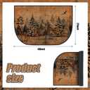 Demissle Fireplace Hearth Rug Fireplace Mats Cabin Southwestern Fireproof Fire Resistant Rug for Wood Stove Floor for Kitchen Indoor Outdoor(Forest Deer,27 x 48 Inch)
