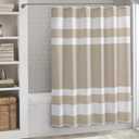 Madison Park Shower Curtain Spa Waffle Weave Long Shower Curtain for Bathroom 3M Scotchgard Moisture Management, Spa Quality Modern Shower Curtains for Bathroom, Long 72x78 Taupe