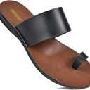 Aerosoft Flat Sandals For Women - Walking Summer Vacation Essentials Ladies Flip Flops  Comfortable Arch Support Orthotic Sandals For Women  Casual Outdoor Fashion Dressy Non Slip Footwear (10 Narrow, Veawil Black)