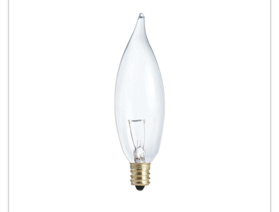 Philips DuraMax 40W Clear Candelabra BA9 Incandescent Bent Tip Light Bulb (2-Pack)