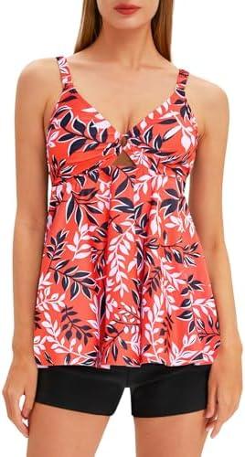 Jollkichay Tankini Swimsuits for Women Tummy Control Swimsuit Modest Tankini Top with Boyshort Bathing Suits Swimwear XXL Jollkichay Tankini Swimsuits for Women Tummy Control Swimsuit Modest Tankini Top with Boyshort Bathing Suits Swimwear XXL