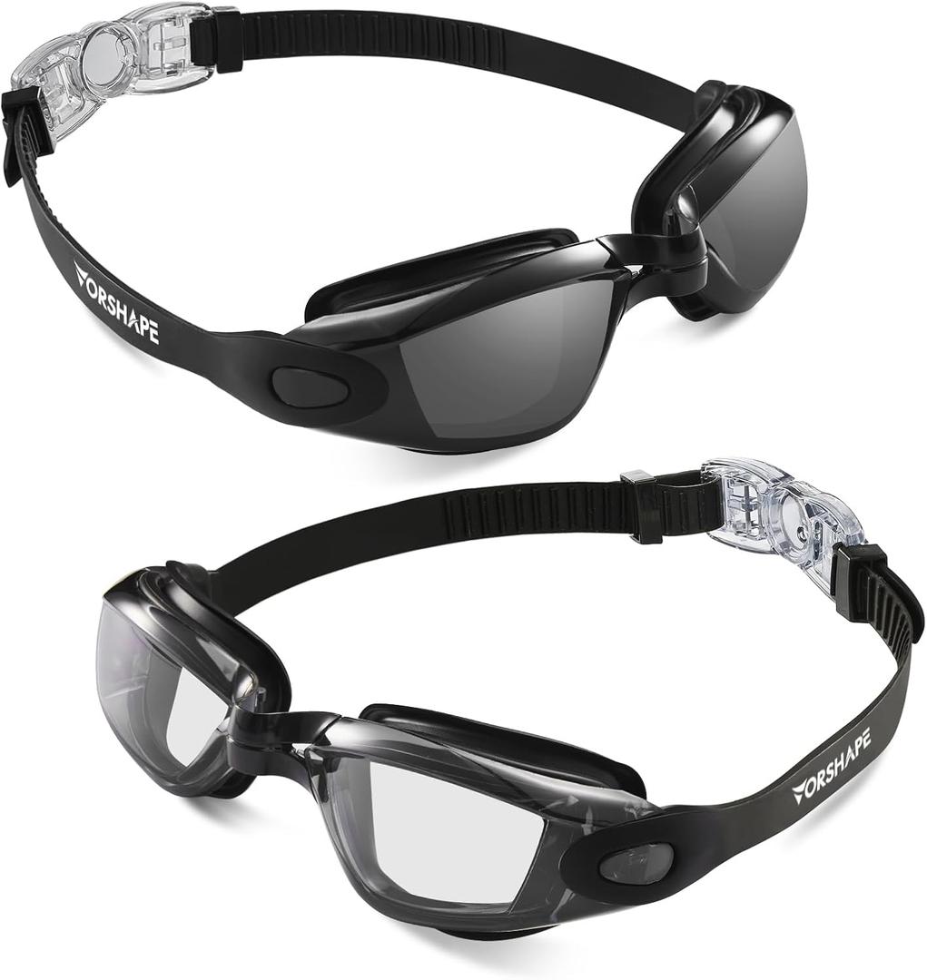 2 x Adult Swim Goggles 2 Pack No Leaking Goggles for Men Women Youth | Anti-Fog UV Protection Mirrored Swimming Glasses, (Mix Glases)