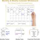 ARCOBIS Monthly & Weekly Calendar Whiteboard for Wall