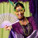 Winlyn 144 Pcs Mardi Gras Party Accessories Set Bulk Mardi Gras Bead Necklaces Masquerade Mardi Gras Coins Temporary Tattoos Rubber Bracelets for Mardi Gras Parade Masquerade Party Dcoration