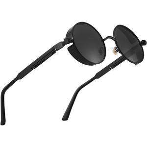 GYsnail Make the world clear Outdoor Steampunk Sunglasses For Men, Round Gothic Shades Women, Fashion Cool Protective Eyewear