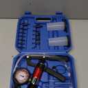 23PCS Handheld Vacuum Pump Tester Brake Bleeder Kit Brake System Bleeding Tools with Adapters and 2 Reservoir Bottles Automotive Brake for Car Truck Motorcycle (Blue)