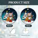 6 x Cat Ornament 2025  Cute Ceramic Holiday Decoration with Festive Cat in Scarf and Christmas Tree  Funny Pet Lover Gift  Rustic Farmhouse Xmas Tree Dcor