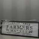 YWMZYKJGS Kitchen Sign Farm to Table Always Freshs Farmers Market Dairy Produce Dry Goods Wall Decor Art 32"X12" Large Rustic Farmhouse Vintage Dining Room Horizontal Wall Hanging (Black)