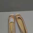 C.Paravano Ballet Flats | Square Toe Shoes | Bow Slip Ons | Ballet Shoes for Women | Dressy Flats for Women (6.5)