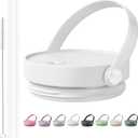 CHEETAH 40 oz Replacement Lid for Stanley Cup,Compatible with Stanley Quencher H2.0 FlowState Tumbler,with Easy Carry Soft Silicone Handle and Straws,Insulated Plastic Spill Leak Proof Lid (Frost)