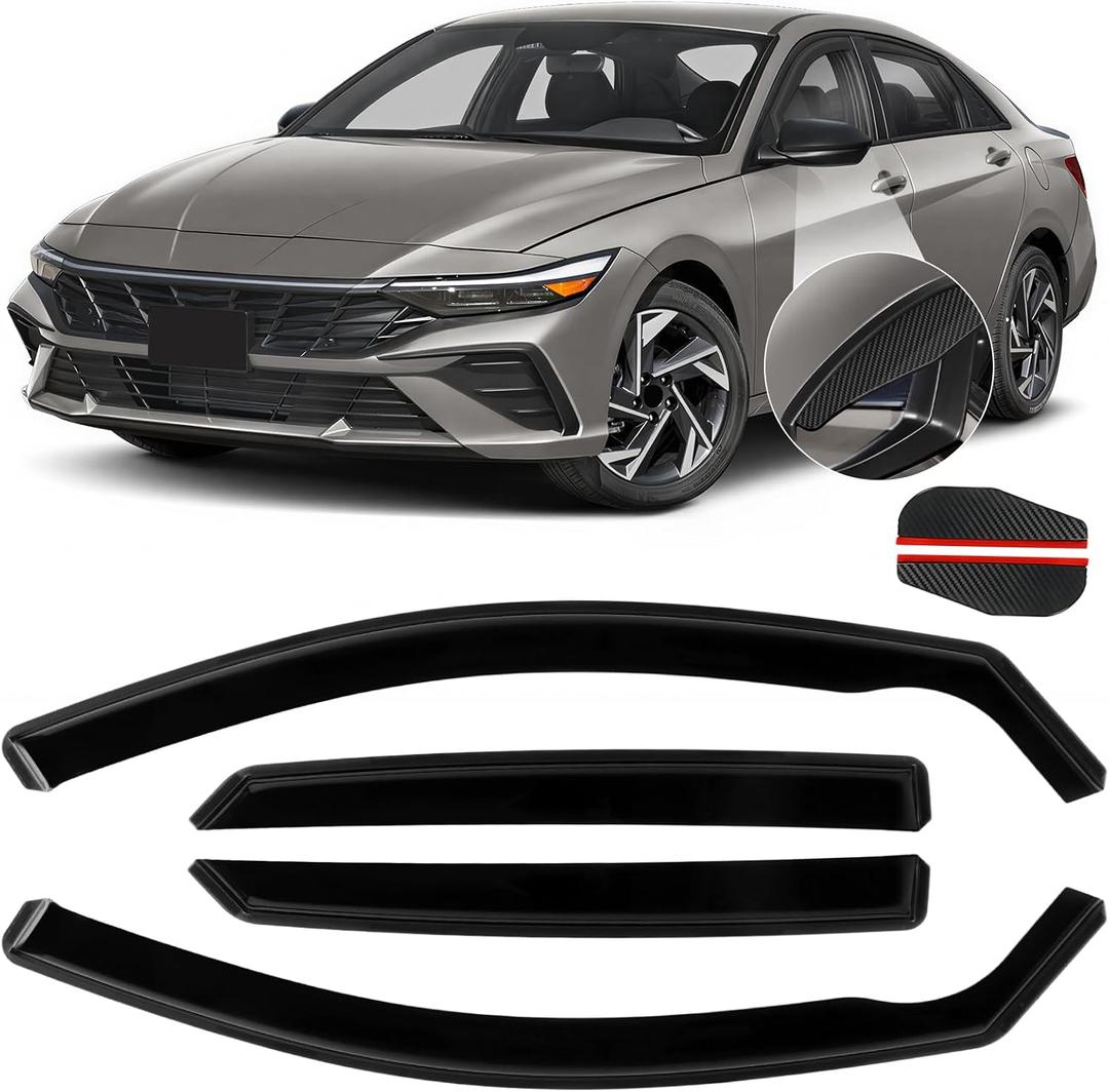 4PCS in-Channel Window Rain Guards Fit for Hyundai Elantra 2021-2026