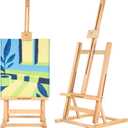 Falling in Art Basic H-Frame Tabletop Easel, Adjustable Beechwood Desktop Easel, Portable Painting Easel Stand for Beginners and Artists, Holding Canvas up to 24" High, 24" x 10" x 10"