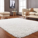  60" x 85" Soft Shag Faux Fur Area Rug Warm Floor Rugs, Non-Slip Plush Fluffy Comfy Furry Fur Rugs Babys Care Crawling Carpet for Bedroom Living Room, White