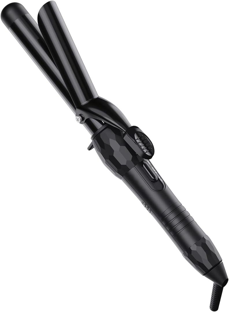 LURA 1 Inch Curling Iron with Ceramic Tourmaline Barrel, Dual Voltage Hair Curler with 2 Heat Settings (320F410F), Fast Heating Curling Wand for All Hair Types