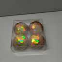 Christmas Tree Decorations Ornament,Reflective Paillette Xmas Ball Decor, 4PCS Iridescent Handcrafted Sequin Ball Set,Decorations for Holiday, Party, Home Décor (Solara Gold, 3.15 Inches)