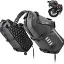 Rhinowalk Motorcycle Saddle bags, Waterproof motorcycle saddlebags, shoulder bag 28L(14L*2), for most Adventure and Sport Motorcycle Racks, 1 Pair