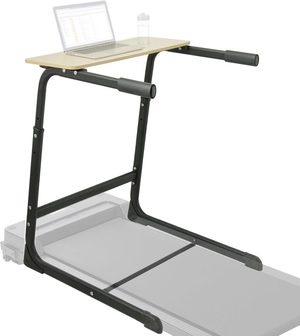 Walking Pad Desk Adjustable Height with Handlebar, 2-in-1 Desk Attachment, Stable Laptop Workstation for Home Office