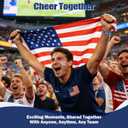2026 Soccer Fan Accessories with Large 3 x 5 ft Flag, World Cup Bracket Poster, Stickers, Marker & Bracelet, World Cup Decorations Fan kit for Soccer Watch Party, Stadium and Home Cheering