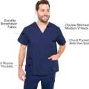 Dagacci Scrubs for Men Set - V-Neck Scrub Top and Cargo Pants - 8 Pockets Men Scrubs Set (M)