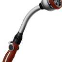 RESTMO Watering Wand Heavy Duty, Metal Garden Hose Wand with 10 Spray Patterns, 15-Inch Long Hose Nozzle Sprayer with Thumb Flow Control, Ideal to Water Hanging Baskets and Shrubs, Red