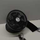 PANERGY 10 Portable Fan 20000mAh Battery Operated Rechargeable, Auto-Oscillating Pedestal Fan with Remote,4 Speeds, Quiet, Cordless Foldable Telescopic Fan for Travel, Bedroom, Home, Office (Black)