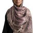 Fall Scarf Shawl For Women,Marble Printed Lightweight Cotton Feeling Head Wraps For Winter