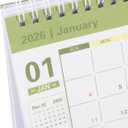 Small Desk Calendar 2026, Small Standing Flip Desk Calendar 2026: July 2025-December 2026, Monthly Planner For Scheduling, Organizing, Home & Office - Purple