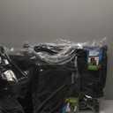 ALPHA CAMP Stadium Seat Chair for Bleachers with Back & Arm Rest (Black Red-2pcs)