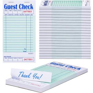 Methdic Guest Checks Server Note Pads 1000 Orders Waitress Notepad for Restaurants (20 Books)