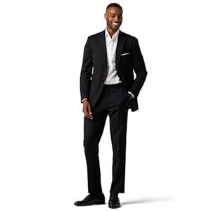 Alton Lane Mercantile Suit Tailored Fit - Premium Quality Suits for Men, Stylish and Elegant Formal Suit for Men, Black, 46R