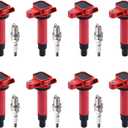 Pindex 6 Pack Ignition Coils and Iridium Spark Plugs,UF230 4504/PK20TT Coil Pack Kits Compatible with Toyota Lexus 4Runner Tundra Land Cruiser Sequoia GS430 GX470 LS430 LX470 SC430 4.3L 4.7L V8