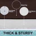 Smiry Memory Foam Toilet Rugs U-Shaped 24x20, Extra Soft Absorbent Non-Slip Contour Bathroom Rugs, Machine Washable Bath Mats for Toilet, Brown