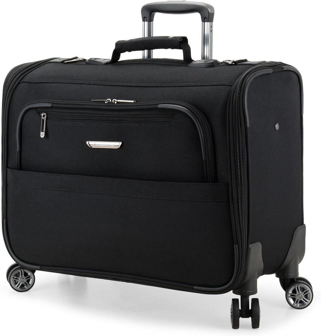 Traveler's Choice Carry-On Softside 8-Wheeled Spinner Garment Bag Luggage, Black, 21-Inch