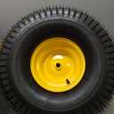 2PC 20x10.00-8 Tubeless Tires and Wheels for Riding Mowers, Lawn Tractors, & Garden Equipment, 10" wide tires, 3/4" Bore, 3.5" Offset Hub, 4-Ply Construction, Anti-Slip & Durable for Heavy-Duty Use.