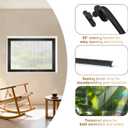 24"x18" Flush Mount Basement Window, 360 Rotatable Sliding Windows with Tempered Glass, Rectangle Embedded Hopper Windows with Black Frame, for Bathroom Kitchen House