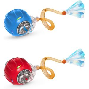 2 PCS Interactive Cat Toys Balls for Indoor Cats,Agile Moving Cat Ball with Elastic Mesh Tail,Motion-Activated,Automatic Kitten Toys for Bored Cats