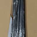 Black Double Curtain Rod, 36 to 72 Inch Dual Curtain Rods with Aluminium Modern End Cap Finials, 1 Inch Adjustable Heavy Duty Window Treatment Rods, Telescopic Metal Double Drapery Pole Set