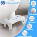Toilet Stool for Adults, Seniors & Kids Height Adjustable Poop Stool & Toilet Foot Stool with Non-Slip Feet for Squatting Position Support, Bathroom Step Stool for Potty Training & Daily Use