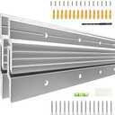 YardYield 30 Inch French Cleat Picture Hanger French Cleat Heavy Duty Aluminum Z Bar Clips for Hanging Various Items, Including whiteboards, Mirrors, Photos, and More. (2 Pairs up to 200 lbs)