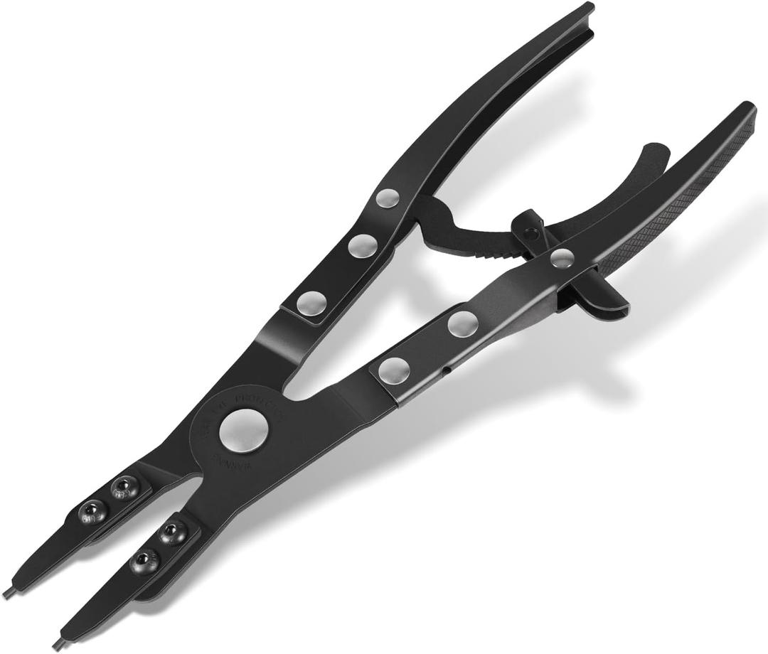 Upgraded 38700 Spindle Snap Ring Pliers for Ford Super Duty Pickups 2007 and Newer, Heavy Duty Internal External Snap Ring Pliers with Ratchet Locking Mechanism