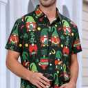 Cqinnifu Mens St Patricks Day Shirt,Short Sleeve St Patricks Day Hawaiian Shirts for Men (L)