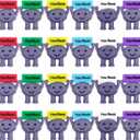 24 Pack Prefilled Easter Eggs with Mini Rubber You Rock Toys Inside Positive Mini Figures for Kids Girls Boys Easter Basket Stuffers Gifts Party Favors