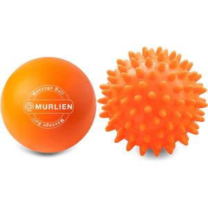 Massage Ball Set, Spiky Ball & Lacrosse Ball for Body Massage, Muscle Relief, Deep Tissue, Myofascial Release, Massager for Neck, Shoulder, Back, Foot or Muscle Tension - Orange