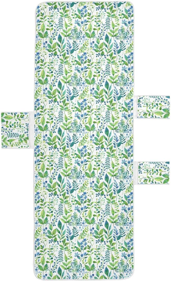 Watercolor Patio Lounge Chair Covers Waterproof Polyester Pool Chair Cover with Pockets for Beach Garden Courtyard Trips, 85" X 30"