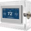 Universal Thermostat Lock Box with Key,Clear Large Thermostat Cover for Thermostat on Wall,Thermostat Guard Fits Thermostats 6.3 x 4.4 x 2 inches or Smaller