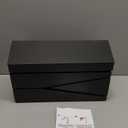 Wall Mount Mailbox, Large Capacity Mailbox for House, Galvanized Steel Rust-Proof Metal Post Box Drop Mailboxes for Outside, 15.74"9.84"4.33", Black Modern Sleek Style