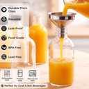AOZITA 12 Pack, 2 oz Small Clear Glass Bottles w/Lid & 3 Funnels - 60ml Boston Shot Bottles for Health, Immunity, Potion, Wellness, Sample, Ginger, Juice - Mini Personal Care & Beauty Travel Bottle