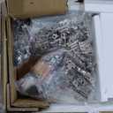 Modern Hall Tree with Shoe Storage, 79'' Tall 4-in-1 Entryway Bench with 6 Cabinets, 4 Coat Hooks and Adjustable Shelf for Hallway, Mudroom, Living Room (White)